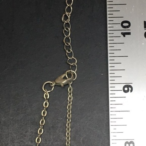 Alpha Phi Sorority Necklace Pink Striped Acrylic Silver Chain Greek Barbie - Picture 6 of 6